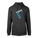 レベルウェア メンズ パーカー・スウェットシャツ アウター Miami Marlins Levelwear Podium Segment Pullover Hoodie Black