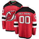 ファナティクス メンズ ユニフォーム トップス New Jersey Devils Fanatics Branded Home Breakaway Custom Jersey Red 2