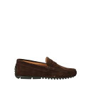 【送料無料】 カフェノワール メンズ スリッポン・ローファー シューズ Loafers Dark brown