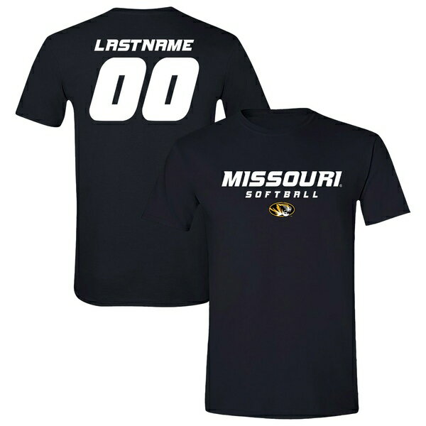 アスリートスレッド メンズ Tシャツ トップス Missouri Tigers Unisex NIL PickAPlayer Softball Shirsey TShirt Black