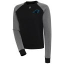 【送料無料】 アンティグア レディース パーカー・スウェットシャツ アウター Carolina Panthers Antigua Women's Flier Bunker TriBlend Pullover Sweatshirt Black