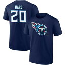 【送料無料】 ファナティクス メンズ Tシャツ トップス Tennessee Titans Fanatics Branded Team Authentic Personalized Name & Number TShirt Navy