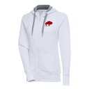 【送料無料】 アンティグア レディース パーカー・スウェットシャツ アウター Buffalo Bills Antigua Women's Throwback Logo Victory FullZip Hoodie White