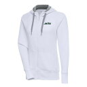 【送料無料】 アンティグア レディース パーカー・スウェットシャツ アウター New York Jets Antigua Women's Victory FullZip Hoodie White