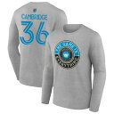 ファナティクス メンズ Tシャツ トップス Charlotte FC Fanatics Branded The Game Is Everything Personalized Any Name Number Long Sleeve TShirt Heather Gray