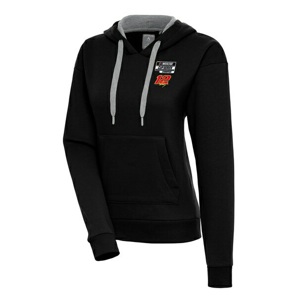 アンティグア レディース パーカー・スウェットシャツ アウター Ryan Blaney Antigua Women's 2023 NASCAR Cup Series Champion Victory Pullover Hoodie Black