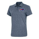 【送料無料】 アンティグア レディース ポロシャツ トップス Buffalo Bills Antigua Women's Motivated Polo Heather Navy