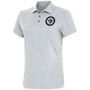 【送料無料】 アンティグア レディース ポロシャツ トップス Winnipeg Jets Antigua Women's Motivated Polo Heather Gray