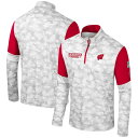 RVA Y WPbgu] AE^[ Wisconsin Badgers Colosseum OHT Military Appreciation Tomahawk QuarterZip Windshirt Camo