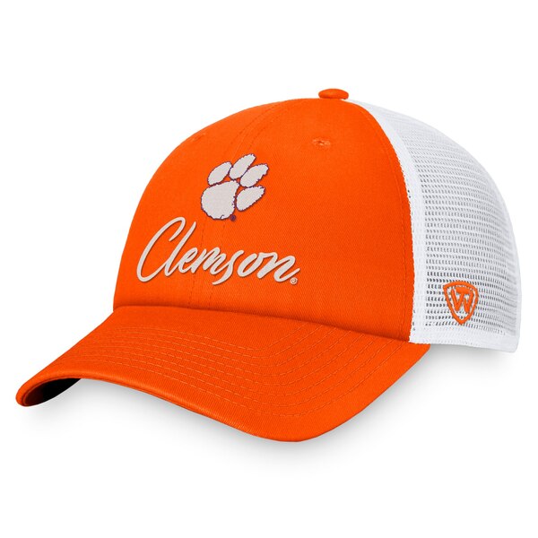 トップ・オブ・ザ・ワールド レディース 帽子 アクセサリー Clemson Tigers Top of the World Women's Charm Trucker Adjustable Hat Orange/White