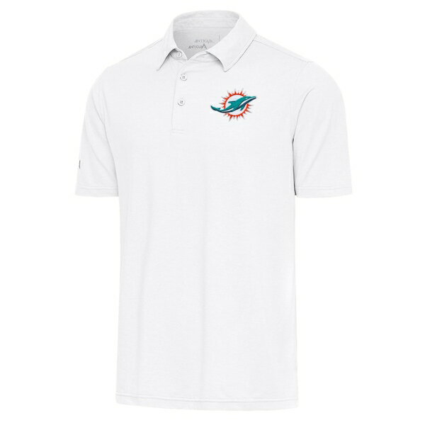 アンティグア メンズ ポロシャツ トップス Miami Dolphins Antigua Par Polo White