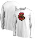 ファナティクス メンズ Tシャツ トップス Cornell Big Red Fanatics Branded Primary Logo Long Sleeve TShirt White