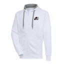 【送料無料】 アンティグア メンズ パーカー・スウェットシャツ アウター Colorado Avalanche Antigua Metallic Logo Victory FullZip Hoodie White