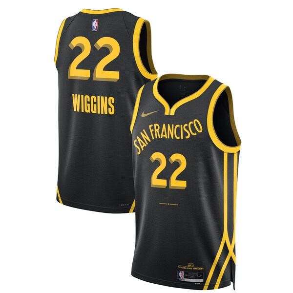 ナイキ メンズ ユニフォーム トップス Andrew Wiggins Golden State Warriors Nike Unisex 2023/24 Swingman Jersey Black City Edition