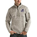 【送料無料】 アンティグア メンズ ジャケット＆ブルゾン アウター Tampa Bay Lightning Antigua Fortune HalfZip Pullover Jacket Oat..