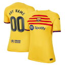 ナイキ レディース ユニフォーム トップス Barcelona Nike Women 039 s 2022/23 Fourth Breathe Stadium Replica Custom Jersey Yellow