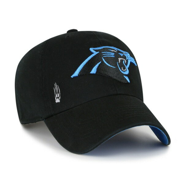 フォーティーセブン レディース 帽子 アクセサリー Carolina Panthers '47 Women's Confetti Icon Clean Up Adjustable Hat Black