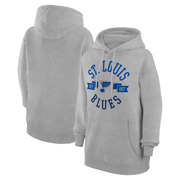 カールバンクス レディース パーカー・スウェットシャツ アウター St. Louis Blues GIII 4Her by Carl Banks Women's City Graphic Fleece Pullover Hoodie Heather Gray