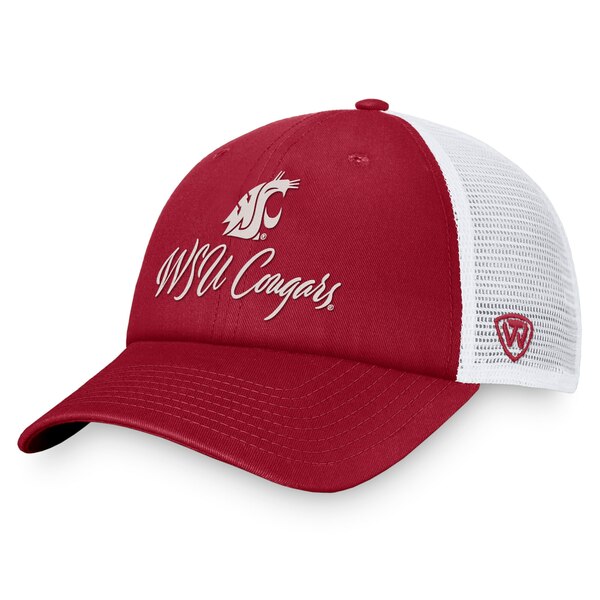 ȥåס֡ ǥ ˹ ꡼ Washington State Cougars Top of the World Women's Charm Trucker Adjustable Hat Crimson/White