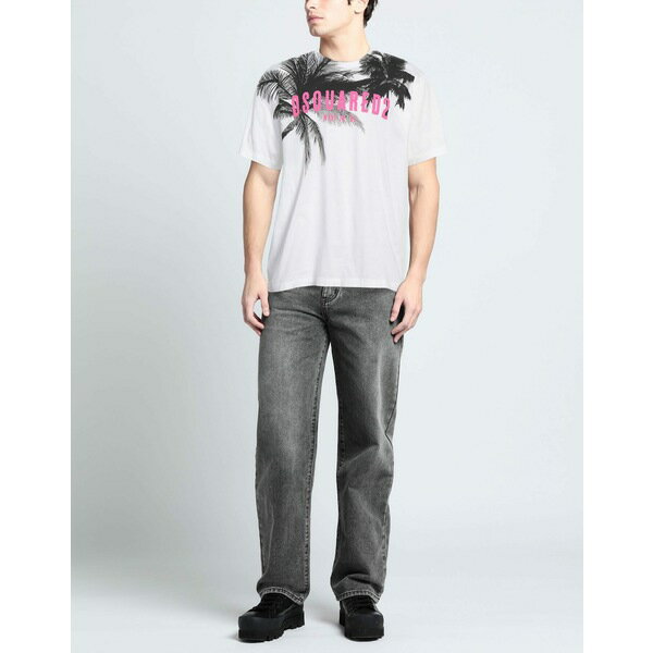 【送料無料】 ディースクエアード メンズ Tシャツ トップス T-shirts White