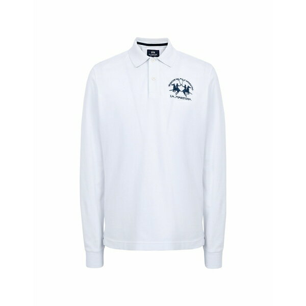 【送料無料】 ラ マルティーナ メンズ Tシャツ トップス Polo shirts White