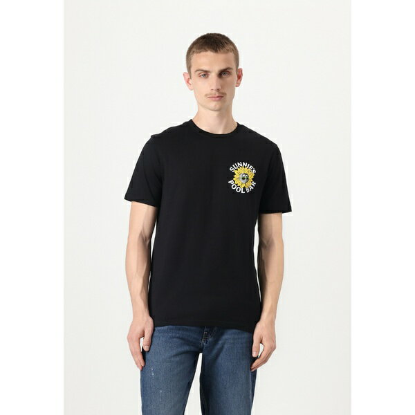 ライルアンドスコット メンズ サンダル シューズ SUNNIES POOL BAR GRAPHIC - Print T-shirt - jet black