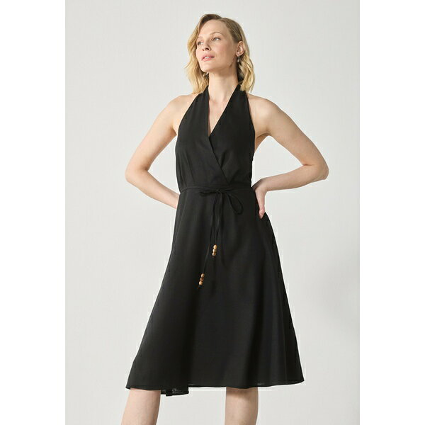 アンナ フィールド レディース ワンピース トップス LINEN MIX DRESS - Cocktail dress / Party dress - black