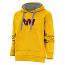 アンティグア レディース パーカー・スウェットシャツ アウター Washington Commanders Antigua Women's Victory Chenille Pullover Hoodie Gold