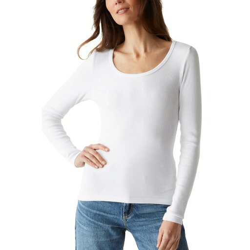 マイケルスターズ レディース シャツ トップス Emilia Scoop Neck Tee White マイケルスターズ レディース シャツ トップス Emilia Scoop Neck Tee White