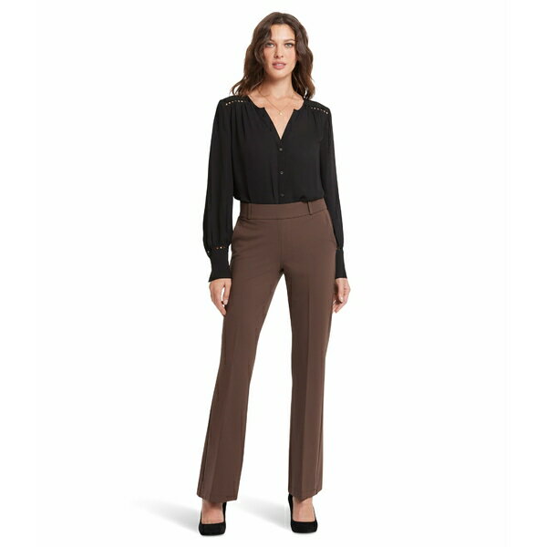 エヌワイディージェイ レディース カジュアルパンツ ボトムス Pull-On Flare Leg Trousers Coffee Bean