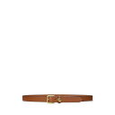 ラルフローレン レディース ベルト アクセサリー Logo-keeper Leather Skinny Belt Lauren Tan