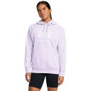 アンダーアーマー レディース パーカー・スウェットシャツ アウター Rival Fleece Big Logo Hoodie Salt Purple/White