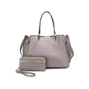 MKFRNV fB[X z ANZT[ Kane Women's Satchel Bag with Wallet by Mia K Pewter