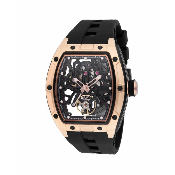 インビクタ メンズ 腕時計 アクセサリー Men's 49032 S1 Rally Automatic 3 Hand Black Dial Watch Black