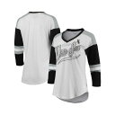 タッチ レディース カットソー トップス Women's White and Black Chicago White Sox Base Runner 3/4-Sleeve V-Neck T-shirt White, Black