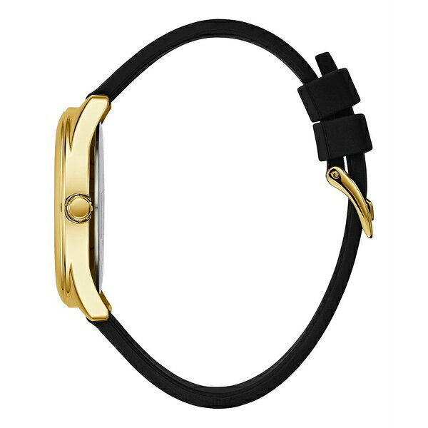 astyのゲス レディース 腕時計 アクセサリー Women's Analog Black Silicone Watch, 40mm Black｜アングル2