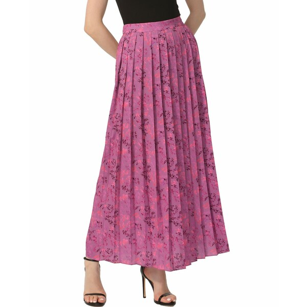 キミ アンド カイ レディース スカート ボトムス Women's Print Box Pleat Maxi Skirt Mulberry(4)