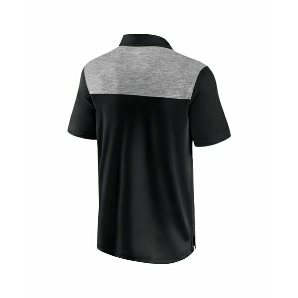 ファナティクス メンズ シャツ トップス Men's Black Las Vegas Raiders Long Shot Polo Black, Charcoal