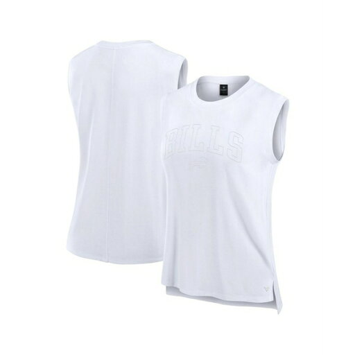ファナティクス レディース カットソー トップス Women's White Buffalo Bills Studio Gym Tank Top White ファナティクス レディース カットソー トップス Women's White Buffalo Bills Studio Gym Tank Top White