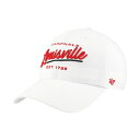 47ブランド レディース 帽子 アクセサリー Women's White Louisville Cardinals Sidney Clean Up Adjustable Hat White(4)