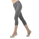 メモイ レディース カジュアルパンツ ボトムス Women's Light Ponte Cotton Blend Capri Leggings Med gray...