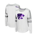 コロシアム レディース Tシャツ トップス Women's White Kansas State Wildcats Trey Dolman Long Sleev...