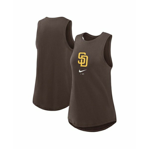 ナイキ レディース カットソー トップス Women's Brown San Diego Padres Legacy Icon High Neck Fashion Tank Top Brown