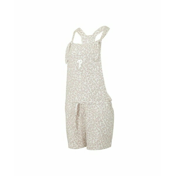 コンセプトスポーツ レディース ワンピース トップス Women's Cream Philadelphia Phillies Montana Hacci Knit Romper Overalls Cream