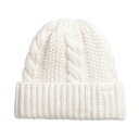 ノースフェイス レディース 帽子 アクセサリー Women's Oh Mega Cable-Knit Cuffed Beanie White Dune