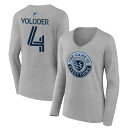 yz t@ieBNX fB[X TVc gbvX Sporting Kansas City Fanatics Branded Women's The Game Is Everything Personalized Any Name & Number Long Sleeve VNeck TShirt Heather Gray