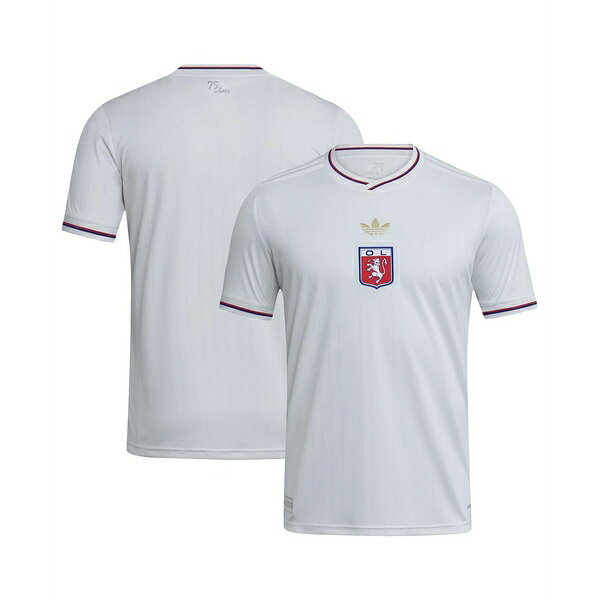 アディダス メンズ シャツ トップス Men's White Olympique Lyonnais 2025/26 Home Replica Jersey White(4)