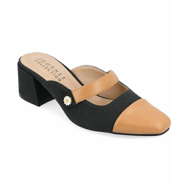 ジャーニーコレクション レディース ヒール シューズ Women's Dalla Block Heel Mary Jane Mules Black
