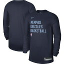 ナイキ メンズ Tシャツ トップス Memphis Grizzlies Nike Unisex 2023/24 Legend OnCourt Practice Long Sleeve TShirt Navy