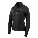 アンティグア レディース パーカー・スウェットシャツ アウター Colorado Buffaloes Antigua Women's Action QuarterZip Pullover Sweatshirt Heather Black